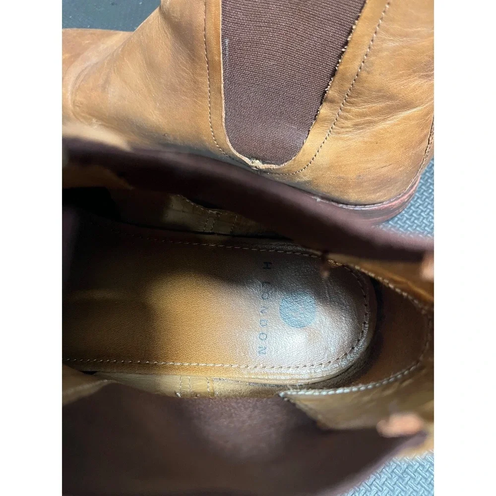 Hudson London Chelsea Boots Mens 43 US 10 Tan Leather SER01 Ankle‎ Boots